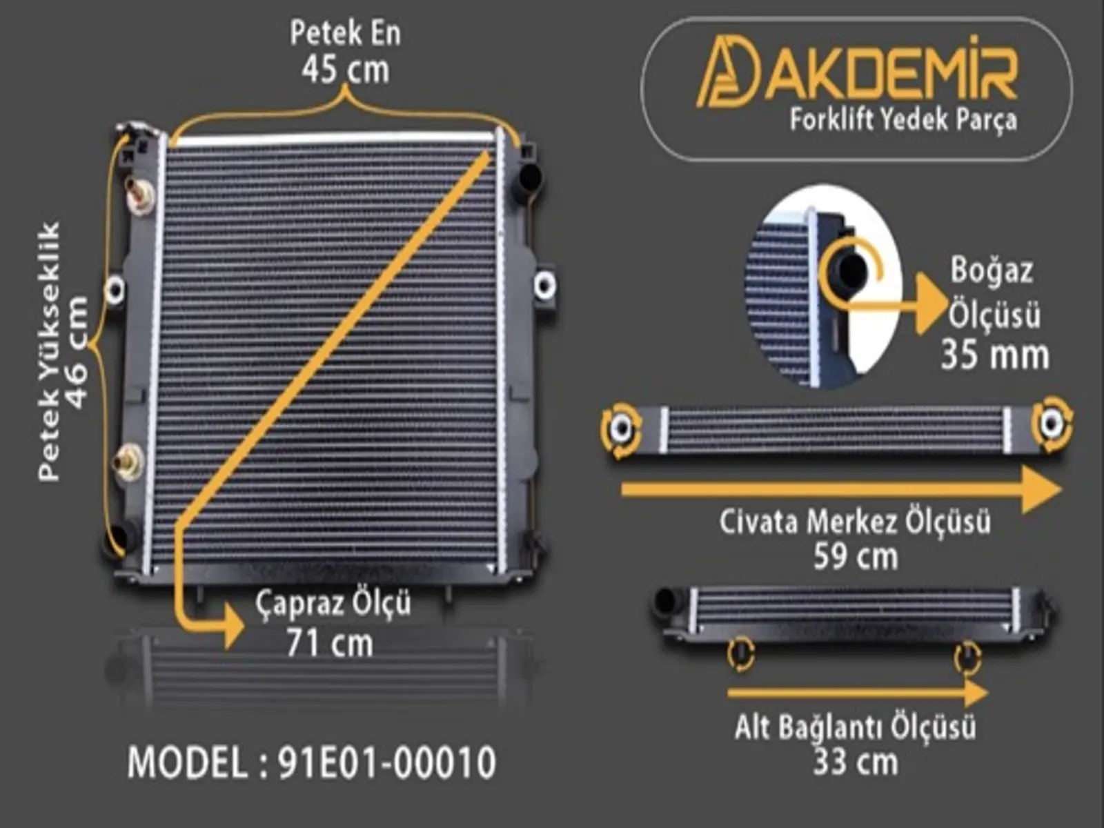 ADPARTS CAT  DP25-D30 N SERİ SU RADYATÖRÜ