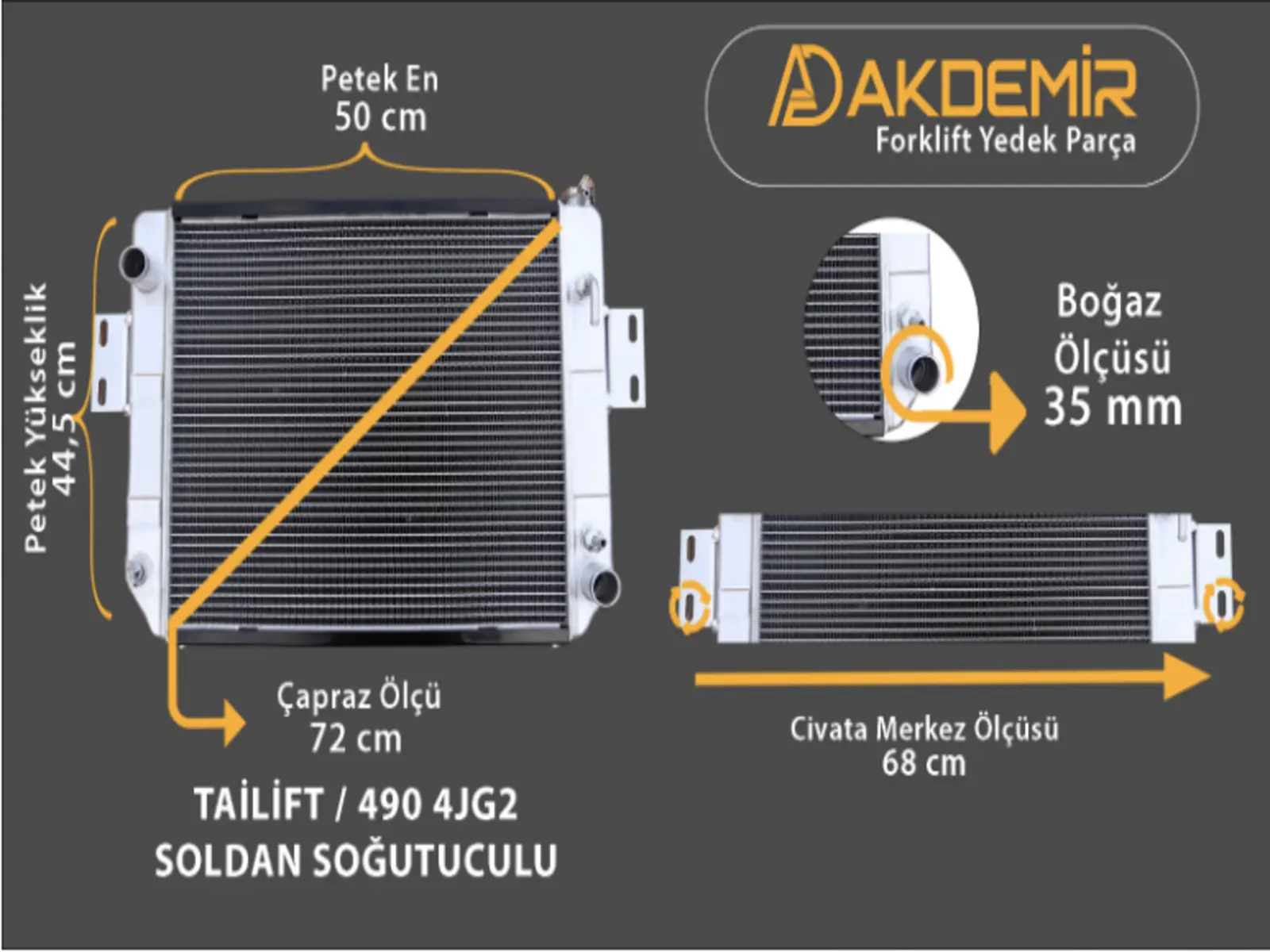 ADPARTS TAİLİFT FD25- FD30 SU RADYATÖRÜ 